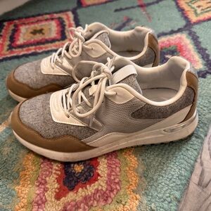 Gray and Tan Sneakers